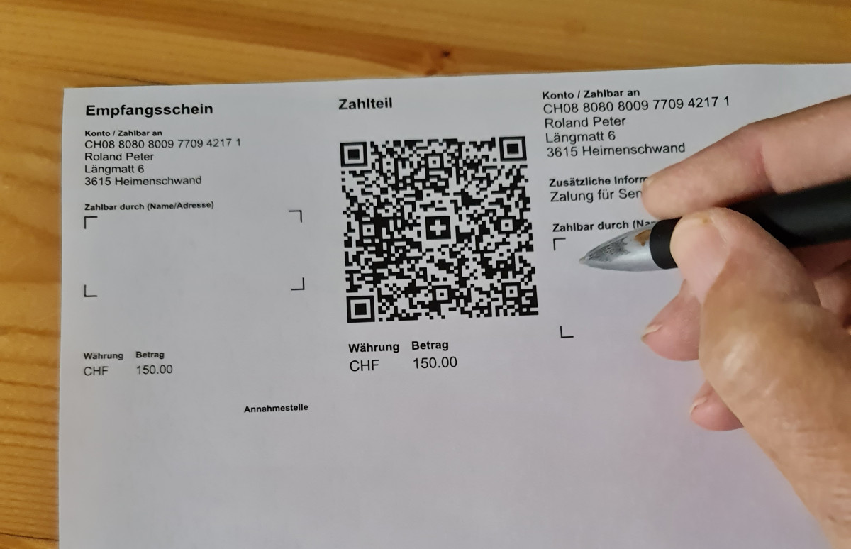 Ab 1. Oktober nur noch neue QR-Einzahlungsschein