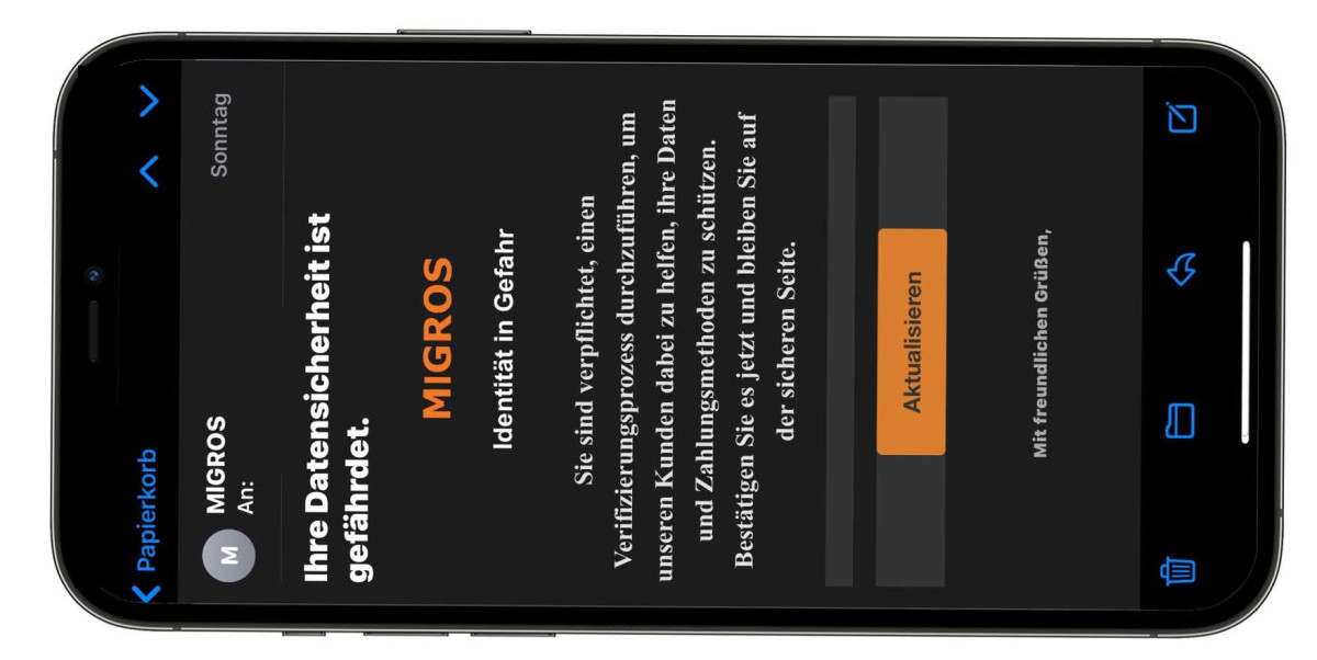 Schöne Bescherung: Mit gefälschte Migros-Mails wollen Gauner an die Daten der Kunden