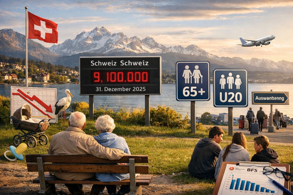 Demografische Alterung nimmt in der Schweiz weiter zu