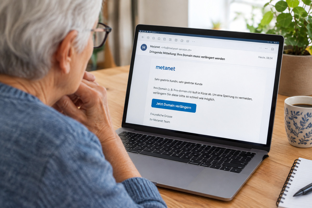 Vorsicht vor gefälschten Metanet-E-Mails